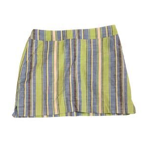 Women's LOUDMOUTH Golf Shorts Skort, Green and Blue Plaid, SZ 6